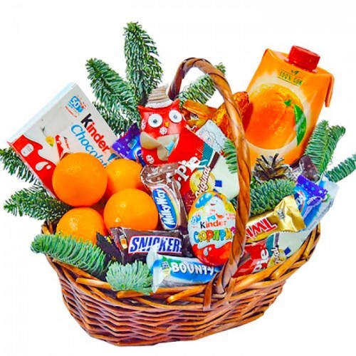 Букет цветов "Новогодняя корзина №5"